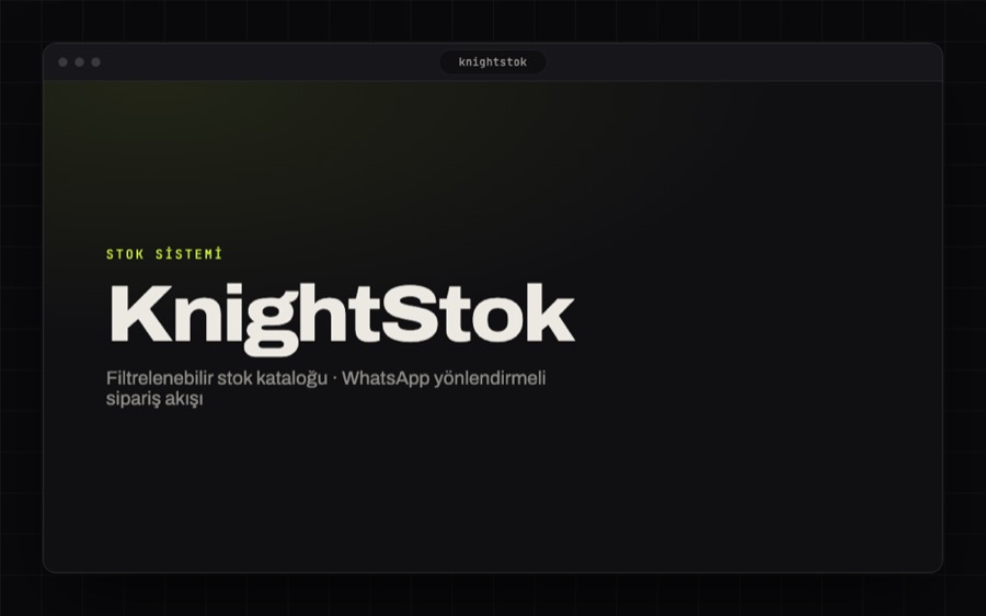KnightStok — Inventory System