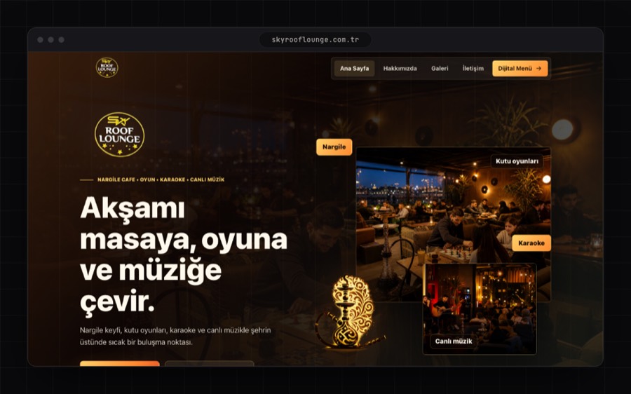 SkyRoof Lounge — QR Menu System